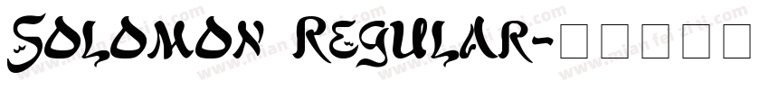 Solomon Regular字体转换